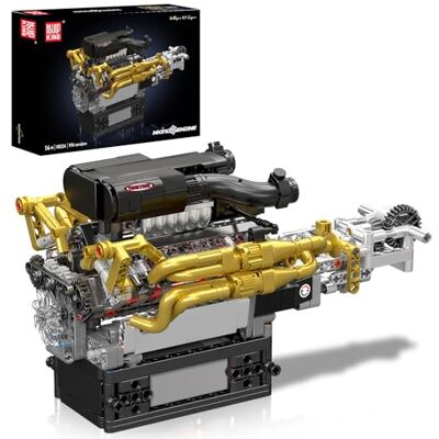 Mould King 10224 MOC Technik V12-Motor-Baustein-Modell-Set,simuliert die Arbeitsprinzipien eines echten V12-Motors,STEM-Bildungsspielzeug Elektrische Mechanikstruktur Klemmbausteine Bausatz 974+Teile Mould King 10224 MOC Technik V12-Motor-Baustein-Modell-Set,simuliert die Arbeitsprinzipien eines echten V12-Motors,STEM-Bildungsspielzeug Elektrische Mechanikstruktur Klemmbausteine Bausatz 974+Teile