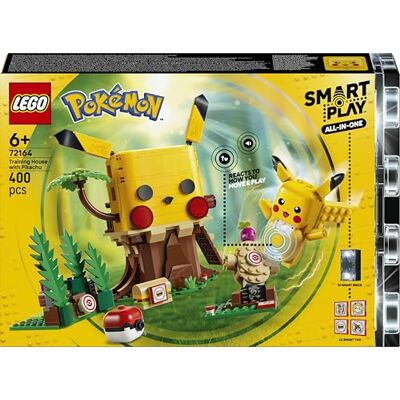 Lego Pokémon SMART Play: Trainingshaus mit Pikachu 72164 SMART Brick & Ladegerät enthalten, All-in-1 Set, 4 Tags, 1 Figur, Geschenk für Jungen & Mädchen ab 6 Jahren, 400 Teile Lego Pokémon SMART Play: Trainingshaus mit Pikachu 72164 SMART Brick & Ladegerät enthalten, All-in-1 Set, 4 Tags, 1 Figur, Geschenk für Jungen & Mädchen ab 6 Jahren, 400 Teile