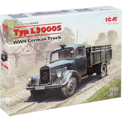 ICM 35420 Modellbausatz Typ L3000S, WWII German Truck, Schwarz, Extra groß ICM 35420 Modellbausatz Typ L3000S, WWII German Truck, Schwarz, Extra groß