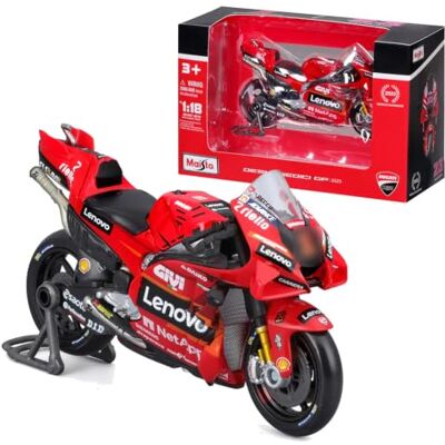 Bburago MAISTO Ducati Lenovo Team #23 Enea Bastianini Modellmotorrad 1:18 Originalgetreues Sammlermotorrad Spielzeugmotorrad mit Lenkung & Seitenständer, ab 3 Jahren (536398-23) Bburago MAISTO Ducati Lenovo Team #23 Enea Bastianini Modellmotorrad 1:18 Originalgetreues Sammlermotorrad Spielzeugmotorrad mit Lenkung & Seitenständer, ab 3 Jahren (536398-23)