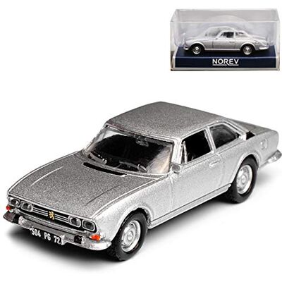 Norev Peugeot 504 Coupe Silber 1968-2005 H0 1/87 Modell Auto mit individiuellem Wunschkennzeichen Norev Peugeot 504 Coupe Silber 1968-2005 H0 1/87 Modell Auto mit individiuellem Wunschkennzeichen