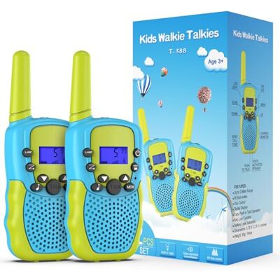 Kearui Spielzeug 3-12 Jahren Junge, Walkie Talkies für Kinder 8 Kanal Funkgerät mit Hintergrundbeleuchteter LCD-Taschenlampe, 3 Meilen Reichweite für Abenteuer im Freien, Camping, Wandern (Blau-Grün) Kearui Spielzeug 3-12 Jahren Junge, Walkie Talkies für Kinder 8 Kanal Funkgerät mit Hintergrundbeleuchteter LCD-Taschenlampe, 3 Meilen Reichweite für Abenteuer im Freien, Camping, Wandern (Blau-Grün)