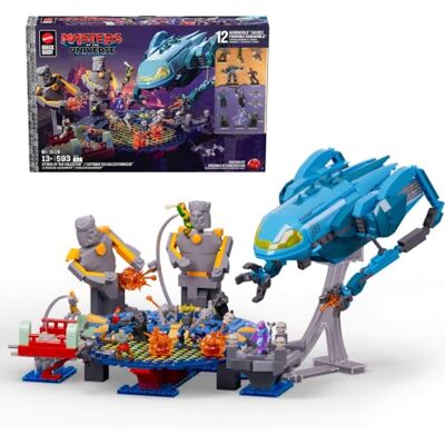 Mattel Brick Shop Masters of the Universe – Der Angriff des Sammlers Bauset mit 593 Teilen und 12 Figuren, Spezialeffekte, für erwachsene Sammler und Kinder ab 13 Jahren, JMB30 Mattel Brick Shop Masters of the Universe – Der Angriff des Sammlers Bauset mit 593 Teilen und 12 Figuren, Spezialeffekte, für erwachsene Sammler und Kinder ab 13 Jahren, JMB30