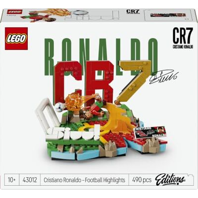 Lego Editions Cristiano Ronaldo – Fußball-Highlights 43012 Spielzeug ab 10 Jahren für Jungen, 3D Modellbau mit Minifigur zum Sammeln, Kinderzimmer Deko, Geschenk, 490 Teile Lego Editions Cristiano Ronaldo – Fußball-Highlights 43012 Spielzeug ab 10 Jahren für Jungen, 3D Modellbau mit Minifigur zum Sammeln, Kinderzimmer Deko, Geschenk, 490 Teile