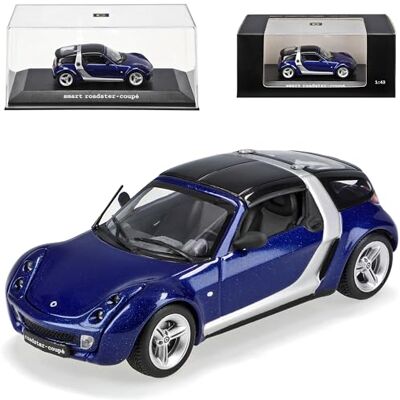 Minichamps Smart Roadster Coupe Blau 1/43 Modellauto Modell Auto Minichamps Smart Roadster Coupe Blau 1/43 Modellauto Modell Auto