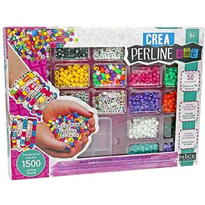 Nice Group ABC 1500 1500-darüber Bunte Perlen für Buchstaben, Sterne, Herzen in verschiedenen Formen, Mehrfarbig, 87000 Nice Group ABC 1500 1500-darüber Bunte Perlen für Buchstaben, Sterne, Herzen in verschiedenen Formen, Mehrfarbig, 87000