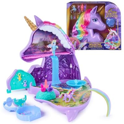 ACADEMY Wildstar Einhorn-Stylingkopf-Spielset, ab 4 Jahren Aufklappbare Spielwelt Mit 2 Baby-Einhörnern Bürste, Clips & Charms Mähne & Schweif frisieren Kreatives Rollenspiel ACADEMY Wildstar Einhorn-Stylingkopf-Spielset, ab 4 Jahren Aufklappbare Spielwelt Mit 2 Baby-Einhörnern Bürste, Clips & Charms Mähne & Schweif frisieren Kreatives Rollenspiel