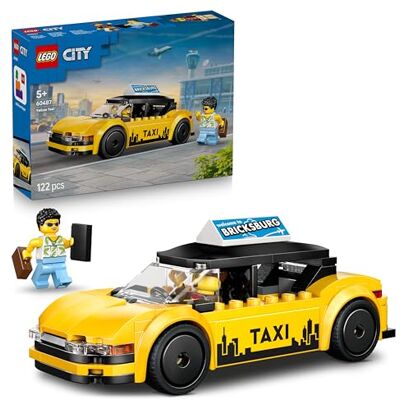 Lego City Gelbes Taxi Spielzeug Auto Modellbau mit 2 Minifiguren, abnehmbares Dach Spielset zur Förderung der Feinmotorik Geburtstagsgeschenk für Jungen ab 5 Jahren 60487 Lego City Gelbes Taxi Spielzeug Auto Modellbau mit 2 Minifiguren, abnehmbares Dach Spielset zur Förderung der Feinmotorik Geburtstagsgeschenk für Jungen ab 5 Jahren 60487