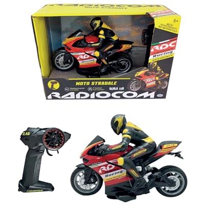 ODS Radiocom Straßenmotorrad, ferngesteuertes Motorrad, Spielzeug, Fernsteuerung 2,4 GHz, 7 Funktionen, Maßstab 1:10, Alter +6 Jahre ODS Radiocom Straßenmotorrad, ferngesteuertes Motorrad, Spielzeug, Fernsteuerung 2,4 GHz, 7 Funktionen, Maßstab 1:10, Alter +6 Jahre