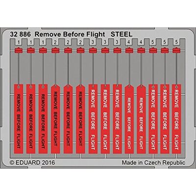 Eduard Photoetch 1:32 Remove Before Flight Tags Steel Eduard Photoetch 1:32 Remove Before Flight Tags Steel