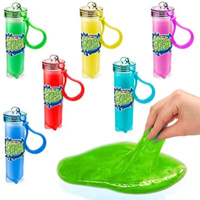 CRAZE Magic Slime Keychain Schleim Set 6X Schlüsselanhänger mit Schleim Kinder Slime Kit 6X 25 ml, 6 Farben, Rückstandsfrei CRAZE Magic Slime Keychain Schleim Set 6X Schlüsselanhänger mit Schleim Kinder Slime Kit 6X 25 ml, 6 Farben, Rückstandsfrei