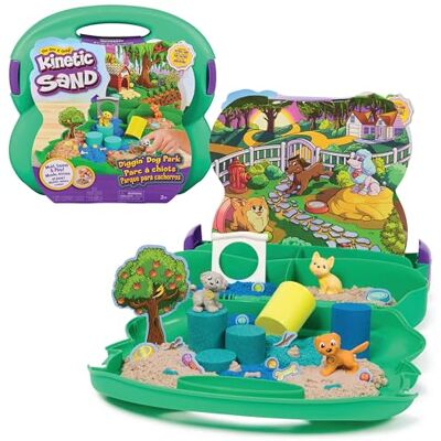 Kinetic Sand Hunde Park Koffer mit 680 g original kinetischem Sand aus Schweden, erfüllt alle gesetzlichen Anfordreungen, mit 3 Hunden und 2 Werkzeugen, für Kinder ab 3 Jahren Kinetic Sand Hunde Park Koffer mit 680 g original kinetischem Sand aus Schweden, erfüllt alle gesetzlichen Anfordreungen, mit 3 Hunden und 2 Werkzeugen, für Kinder ab 3 Jahren