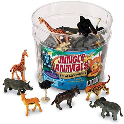 Learning Resources Dschungeltier-Set - 12 langlebige Plasttiere - Lernspielzeug Learning Resources Dschungeltier-Set - 12 langlebige Plasttiere - Lernspielzeug