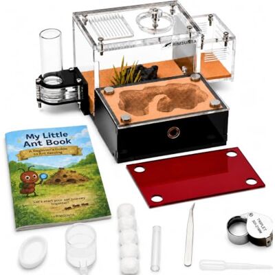 Rimsunta Formicarium – Ameisenfarm Lebensraum für lebende Ameisen & Königin, Erwachsenenpädagogisches Set für Ameisenverhaltensstudien und Lernen Rimsunta Formicarium – Ameisenfarm Lebensraum für lebende Ameisen & Königin, Erwachsenenpädagogisches Set für Ameisenverhaltensstudien und Lernen