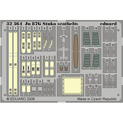 Eduard Accessories 32564 Modellbauzubehör JU 87G Stuka Sicherheitsgurte für Hasegawa Bausatz Eduard Accessories 32564 Modellbauzubehör JU 87G Stuka Sicherheitsgurte für Hasegawa Bausatz