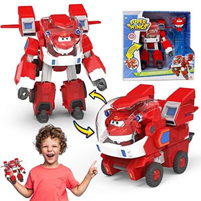 Super Robot Toys Jett Transforming Toy Cars Toy Trucks Avec Mini Jet Avion Jouets Pour Enfants 3 4 5 Ans, Red Super Robot Toys Jett Transforming Toy Cars Toy Trucks Avec Mini Jet Avion Jouets Pour Enfants 3 4 5 Ans, Red