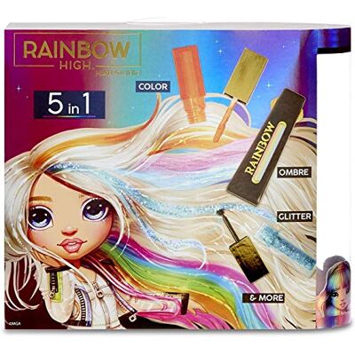 Rainbow High Haarstudio Spielset mit exklusiver Amaya Raine Puppe mit langem Haar zum Stylen inkl. auswaschbarer Haarkreide, Haarbürste, Accessoires Geschenk für Kinder ab 6 Jahren Rainbow High Haarstudio Spielset mit exklusiver Amaya Raine Puppe mit langem Haar zum Stylen inkl. auswaschbarer Haarkreide, Haarbürste, Accessoires Geschenk für Kinder ab 6 Jahren