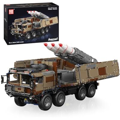 Mould King 20044 Technik Ferngesteuerter Panzer Klemmbausteine Militär Tank Bausteine Spielzeug mit 3 Raketen Raketenstartfahrzeug für Militärfans und Liebhaber(3594 Teile) Mould King 20044 Technik Ferngesteuerter Panzer Klemmbausteine Militär Tank Bausteine Spielzeug mit 3 Raketen Raketenstartfahrzeug für Militärfans und Liebhaber(3594 Teile)