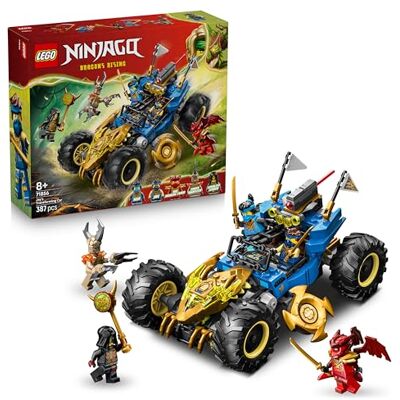 Lego NINJAGO 2in1 Jays Transformationsflitzer Ninja Truck mit 5 Minifiguren, inkl. Kai und NYA, sowie Shuriken und Schwertern Kreatives Geschenk für Jungen ab 8 Jahren und Fans 71856 Lego NINJAGO 2in1 Jays Transformationsflitzer Ninja Truck mit 5 Minifiguren, inkl. Kai und NYA, sowie Shuriken und Schwertern Kreatives Geschenk für Jungen ab 8 Jahren und Fans 71856