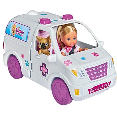 Smoby Simba – Evi Love Tierarztauto 2-in-1 – Mini-Puppe 12 cm – Ecke zur Fellpflege + 1 Katze und 1 Hund zum Pflegen – viel Zubehör inklusive – 105733488002 Weiß Smoby Simba – Evi Love Tierarztauto 2-in-1 – Mini-Puppe 12 cm – Ecke zur Fellpflege + 1 Katze und 1 Hund zum Pflegen – viel Zubehör inklusive – 105733488002 Weiß