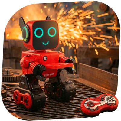 njoyn RC Roboter programmierbar 2.4GHz Fernsteuerung, 25cm Droid-Modell mit LED-Display, Sprachaufnahme, Musik-, Tanz-, Spardosen- und Tablettfunktion, Sammler- und Hobby-Modell ab 14 Jahren njoyn RC Roboter programmierbar 2.4GHz Fernsteuerung, 25cm Droid-Modell mit LED-Display, Sprachaufnahme, Musik-, Tanz-, Spardosen- und Tablettfunktion, Sammler- und Hobby-Modell ab 14 Jahren