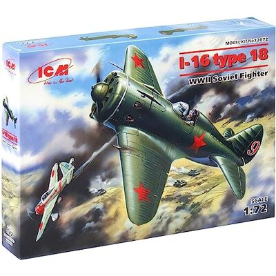 ICM 72072-172 I-16 Type 18, WWII Soviet Fighter, Schwarz ICM 72072-172 I-16 Type 18, WWII Soviet Fighter, Schwarz