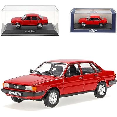 Norev A*U*D*I 80 S B2 Limousine Rot 2. Generation 1978-1986 1/43 Modell Auto mit individiuellem Wunschkennzeichen Norev A*U*D*I 80 S B2 Limousine Rot 2. Generation 1978-1986 1/43 Modell Auto mit individiuellem Wunschkennzeichen