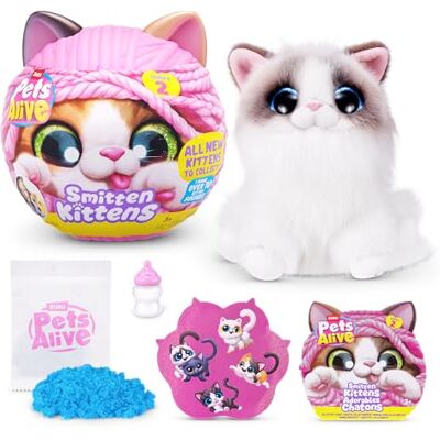 Pets Alive Smitten Kittens Serie 2 (Ragdoll) von ZURU – Interaktives Plüsch-Kätzchen mit 10 Geräuschen, Überraschung zum Auspacken, weiches Plüschtier ab 3 Jahren Pets Alive Smitten Kittens Serie 2 (Ragdoll) von ZURU – Interaktives Plüsch-Kätzchen mit 10 Geräuschen, Überraschung zum Auspacken, weiches Plüschtier ab 3 Jahren