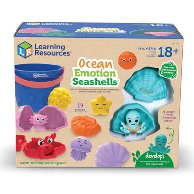 Learning Resources Emotionale Ozean-Muscheln, Sensorik-Spielzeug ab 18 Monaten, SEL Lernhilfe Learning Resources Emotionale Ozean-Muscheln, Sensorik-Spielzeug ab 18 Monaten, SEL Lernhilfe