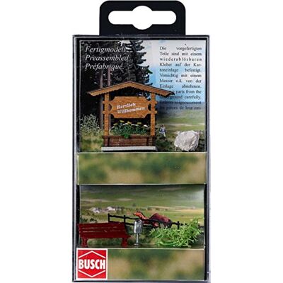 Busch 1144 Ortseingangsschild aus Holz Fertigmodell Busch 1144 Ortseingangsschild aus Holz Fertigmodell