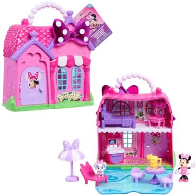 Just Play Disney Jr. Minnie Maus Mini Mansion Spielset Puppe Haus Tragbares, faltbares Haus, Minnie Maus und Cream Puff Figuren, 12-teilig, ab 3 Jahren, Vorschulspielzeug Just Play Disney Jr. Minnie Maus Mini Mansion Spielset Puppe Haus Tragbares, faltbares Haus, Minnie Maus und Cream Puff Figuren, 12-teilig, ab 3 Jahren, Vorschulspielzeug