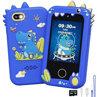 UCIDCI Kinder Handy Spielzeug für Jungen und Mädchen, Spielzeug mit Dual-Kamera für Kinder im Alter von 3–7 Jahren, Lernspielzeug & MP3-Player, Ostern und Geburtstag(Blau) UCIDCI Kinder Handy Spielzeug für Jungen und Mädchen, Spielzeug mit Dual-Kamera für Kinder im Alter von 3–7 Jahren, Lernspielzeug & MP3-Player, Ostern und Geburtstag(Blau)