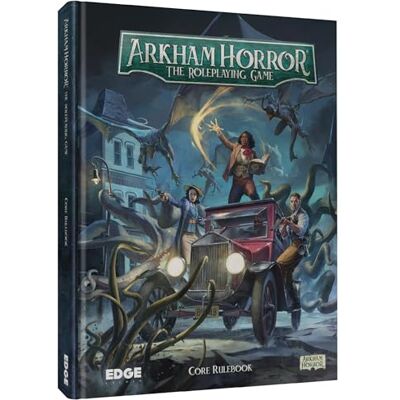 Asmodee Arkham Horror The Roleplaying Game CORE RULEBOOK Dive into 1920s Arkham Mysterious World! Immersive RPG Adventure for Kids & Adults, Ages 14+, 2-6 Players, 1+ Hour Playtime, Made by Edge Studio Asmodee Arkham Horror The Roleplaying Game CORE RULEBOOK Dive into 1920s Arkham Mysterious World! Immersive RPG Adventure for Kids & Adults, Ages 14+, 2-6 Players, 1+ Hour Playtime, Made by Edge Studio