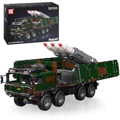 Mould King 20045 Technik RC Panzer Klemmbausteine Militär Tank Bausteine Spielzeug mit 3 Raketen Raketenstartfahrzeug für Militärfans und Liebhaber(3594 Teile) Mould King 20045 Technik RC Panzer Klemmbausteine Militär Tank Bausteine Spielzeug mit 3 Raketen Raketenstartfahrzeug für Militärfans und Liebhaber(3594 Teile)