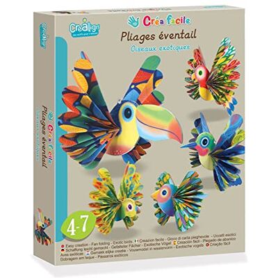 Crea lign' Créa facile Fächer "Exotische Vögel Crea lign' Créa facile Fächer "Exotische Vögel