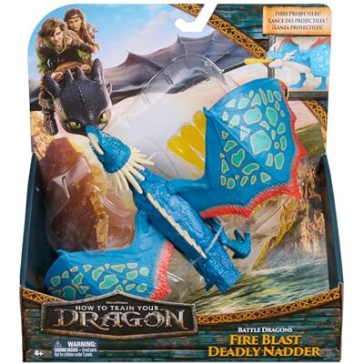 Dragons DreamWorks, Drachen trainiert, Battle, Thorid Feuerzahn Blase, 25 cm Actionfigur, Spielzeug für Jungen und Mädchen ab 4 Jahren Dragons DreamWorks, Drachen trainiert, Battle, Thorid Feuerzahn Blase, 25 cm Actionfigur, Spielzeug für Jungen und Mädchen ab 4 Jahren