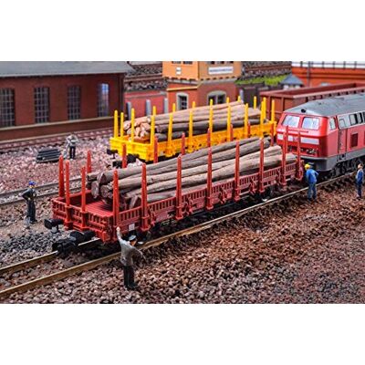 Kibri Niederbordwagen 2achs braun Bausatz 1:87#16202 Kibri Niederbordwagen 2achs braun Bausatz 1:87#16202