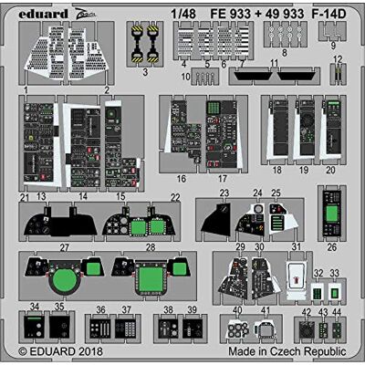 Eduard Accessories FE933 1:48 F-14D for Tamiya Neu Eduard Accessories FE933 1:48 F-14D for Tamiya Neu