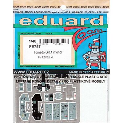 Eduard (EDPFE757) Photoetch (Zoom) 1:48 Tornado GR.4 Interior (RV) Eduard (EDPFE757) Photoetch (Zoom) 1:48 Tornado GR.4 Interior (RV)