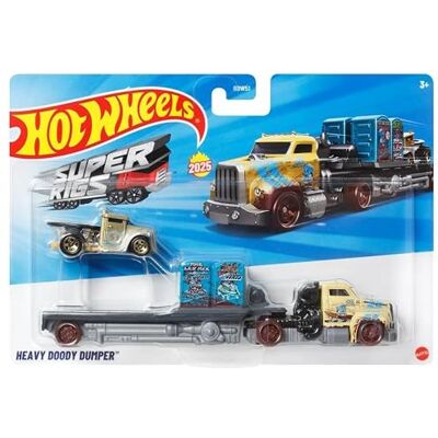 Hot Wheels Super Rigs Heavy Doody Dumper, Die-Cast Vehicle, Maßstab 1:64 Hot Wheels Super Rigs Heavy Doody Dumper, Die-Cast Vehicle, Maßstab 1:64