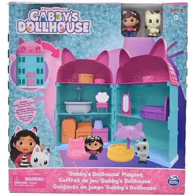 Spin Master DreamWorks Gabby's Dollhouse, Puppenhaus mit Figuren und Zubehör, Netflix-Spielset, Haus mit Katzenmotiv in Türkis und Rosa Spin Master DreamWorks Gabby's Dollhouse, Puppenhaus mit Figuren und Zubehör, Netflix-Spielset, Haus mit Katzenmotiv in Türkis und Rosa