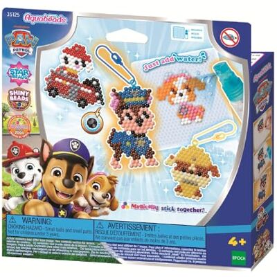 Aquabeads 35125 Paw Patrol Schlüsselanhänger Bastelset, Wasserperlen Kreativset mit Paw Patrol Charakteren, Chase, Rubble, Sky, Für Kinder ab 4 Jahren, kindersicher Aquabeads 35125 Paw Patrol Schlüsselanhänger Bastelset, Wasserperlen Kreativset mit Paw Patrol Charakteren, Chase, Rubble, Sky, Für Kinder ab 4 Jahren, kindersicher
