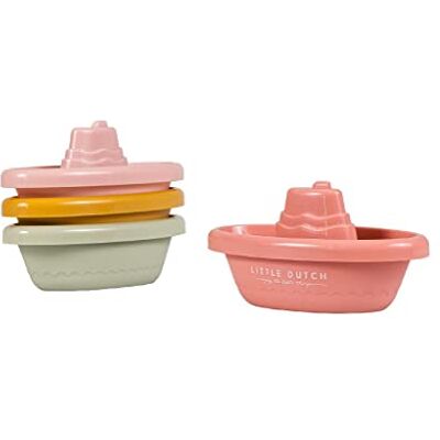 Little Dutch 2007437 Badespielzeug Badeboote 4er Set rosa Little Dutch 2007437 Badespielzeug Badeboote 4er Set rosa