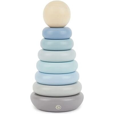 Bieco Stapelturm Baby Holz Steckspiel 19 cm, Regenbogen Holzspielzeug ab 1 Jahr Bieco Stapelturm Baby Holz Steckspiel 19 cm, Regenbogen Holzspielzeug ab 1 Jahr