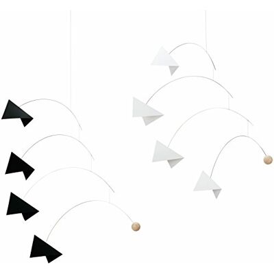 Flensted Mobiles Fatamorgana, Black & White Black, White 55x61cm Flensted Mobiles Fatamorgana, Black & White Black, White 55x61cm
