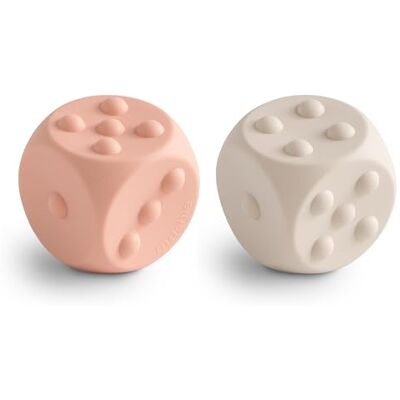 mushie Würfel Drückspielzeug, Sensorisches Spielzeug, Entwicklung der Feinmotorik, Einfaches Rechnen, 100% Lebensmittelechtes Silikon (Blush/Shifting Sand) mushie Würfel Drückspielzeug, Sensorisches Spielzeug, Entwicklung der Feinmotorik, Einfaches Rechnen, 100% Lebensmittelechtes Silikon (Blush/Shifting Sand)