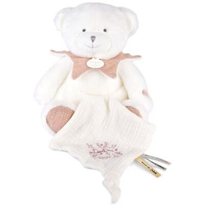 Doudou et Compagnie Kuscheltier 25 Jahre – Rosa Bär mit Schmusetuch Doudou et Compagnie Kuscheltier 25 Jahre – Rosa Bär mit Schmusetuch