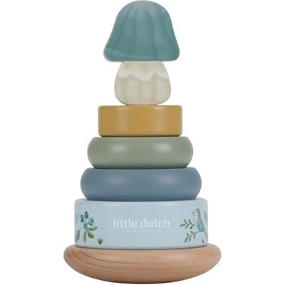 Little Dutch 7242 FSC Stapelturm Ring aus Holz Forest Friends Blau Little Dutch 7242 FSC Stapelturm Ring aus Holz Forest Friends Blau
