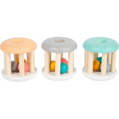 small foot Babyrassel Pastell, Holzrassel im 3er- Set für Babys, ideales Motorikspielzeug für unterwegs, 11712 small foot Babyrassel Pastell, Holzrassel im 3er- Set für Babys, ideales Motorikspielzeug für unterwegs, 11712