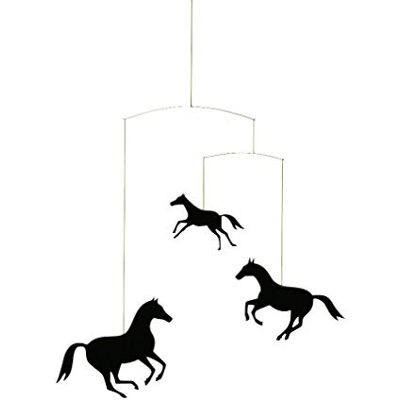Flensted Mobiles Flensted f118 Horses Mobile, Stahl, schwarz, 44x48cm Flensted Mobiles Flensted f118 Horses Mobile, Stahl, schwarz, 44x48cm